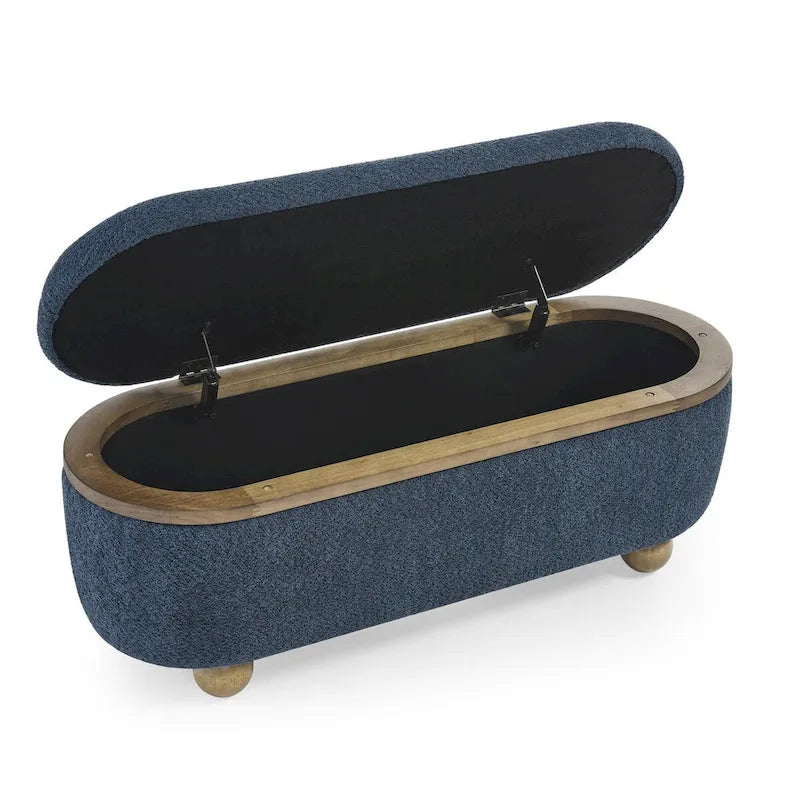 Banc ottoman de rangement, banc ottoman de pied de lit rembourré avec rangement et assise, grand banc de rangement pour couvertures