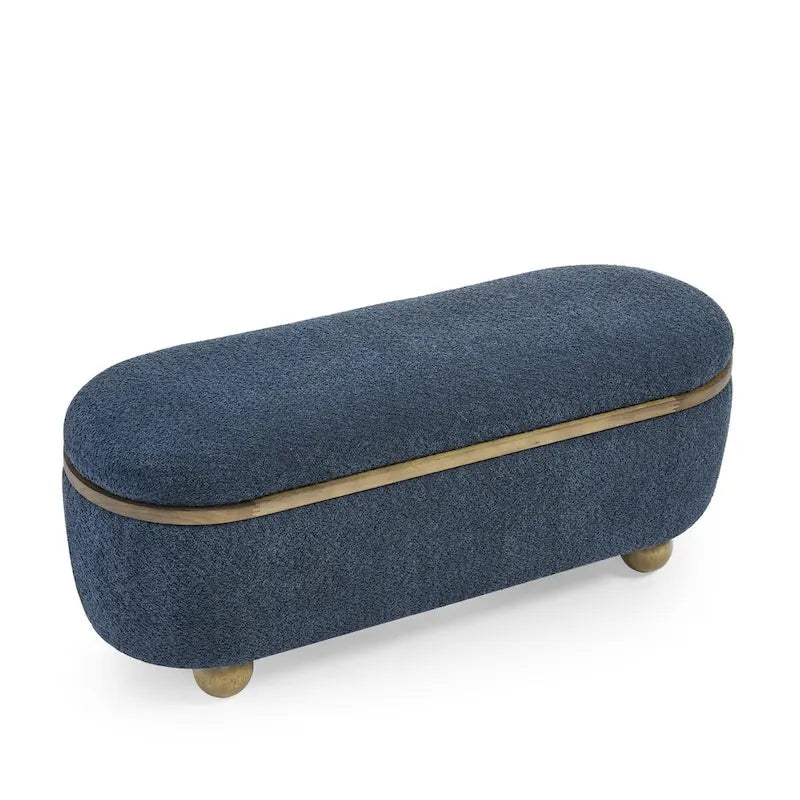 Banc ottoman de rangement, banc ottoman de pied de lit rembourré avec rangement et assise, grand banc de rangement pour couvertures