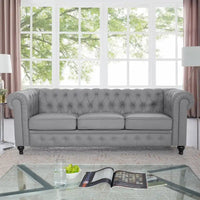 Canapé Chesterfield Emery, Confort Luxueux pour Salons Chaleureux, Canapé Moderne du Milieu du Siècle, Élégance & Sérénité, Canapé 3 Places