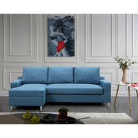 US Pride Furniture Hampton Canapé-lit sectionnel en lin orienté à gauche