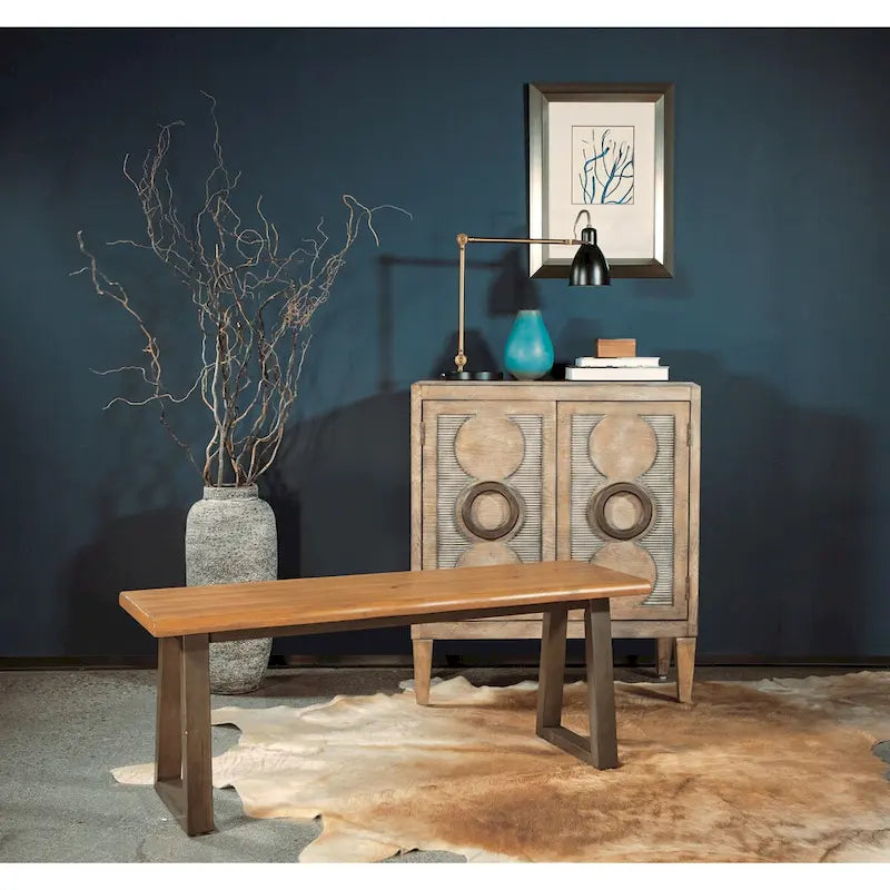 Banc Weston finition sable rustique