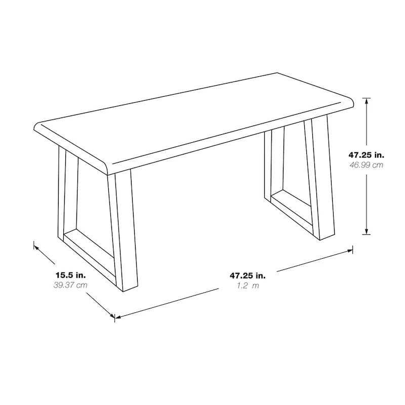 Banc Weston finition sable rustique