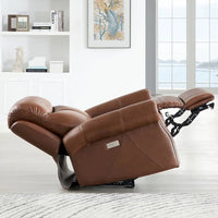 Hydeline Royce Fauteuil inclinable en cuir pleine fleur à gravité zéro avec inclinaison électrique et appui-tête