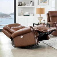 Hydeline Royce Fauteuil inclinable en cuir pleine fleur à gravité zéro avec inclinaison électrique et appui-tête