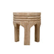 Tabouret sculpté en bois de paulownia