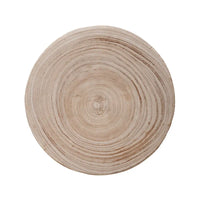 Tabouret sculpté en bois de paulownia
