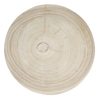 Tabouret sculpté en bois de paulownia