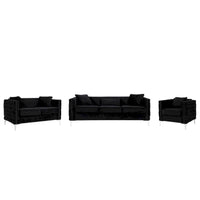 Ensemble Salon en Velours Noir