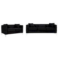 Ensemble Salon en Velours Noir