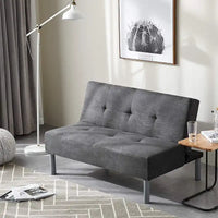 Mini-Futon Étudiant - Gris Acier par DormCo