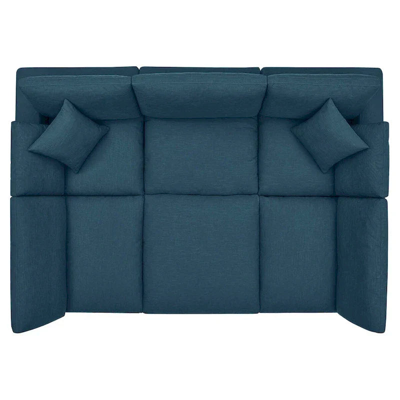 Commix Canapé sectionnel 6 pièces garni de duvet ultra-rembourré
