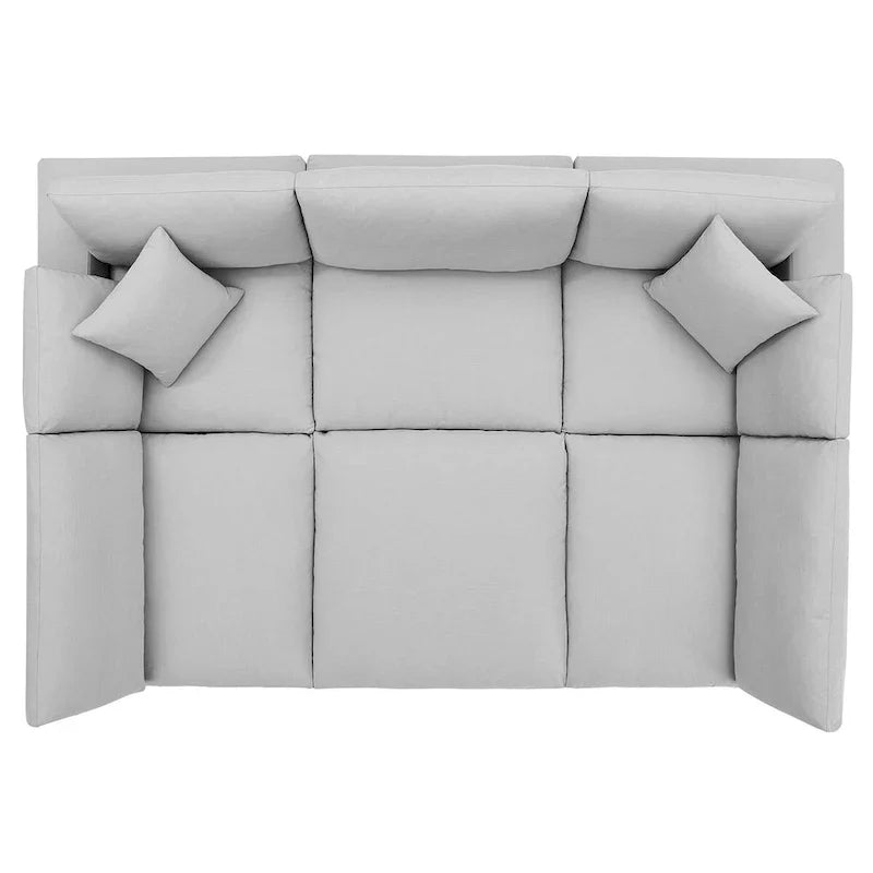 Commix Canapé sectionnel 6 pièces garni de duvet ultra-rembourré