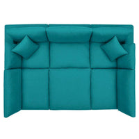 Commix Canapé sectionnel 6 pièces garni de duvet ultra-rembourré