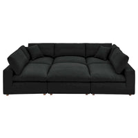 Commix Canapé sectionnel 6 pièces garni de duvet ultra-rembourré