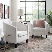 Fauteuil en velours capitonné Silver Orchid Streitmann (Lot de 2)