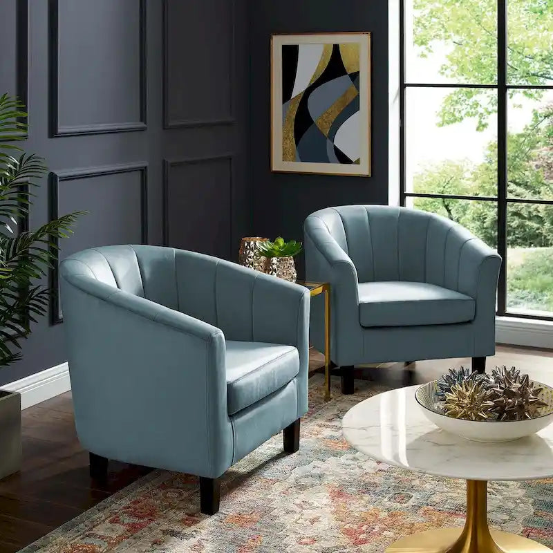 Fauteuil en velours capitonné Silver Orchid Streitmann (Lot de 2)