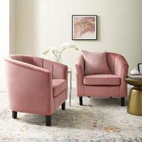 Fauteuil en velours capitonné Silver Orchid Streitmann (Lot de 2)