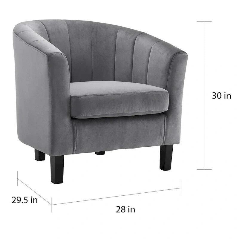 Fauteuil en velours capitonné Silver Orchid Streitmann (Lot de 2)