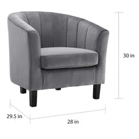 Fauteuil en velours capitonné Silver Orchid Streitmann (Lot de 2)
