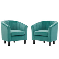 Fauteuil en velours capitonné Silver Orchid Streitmann (Lot de 2)