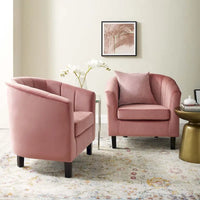 Fauteuil en velours capitonné Silver Orchid Streitmann (Lot de 2)
