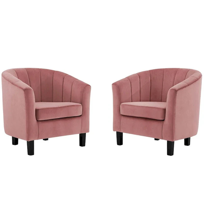 Fauteuil en velours capitonné Silver Orchid Streitmann (Lot de 2)