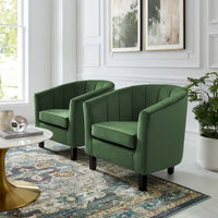 Fauteuil en velours capitonné Silver Orchid Streitmann (Lot de 2)