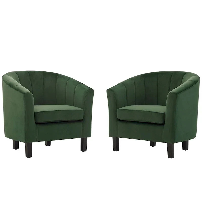 Fauteuil en velours capitonné Silver Orchid Streitmann (Lot de 2)