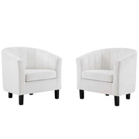 Fauteuil en velours capitonné Silver Orchid Streitmann (Lot de 2)