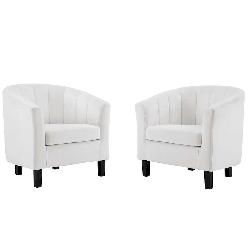 Fauteuil en velours capitonné Silver Orchid Streitmann (Lot de 2)