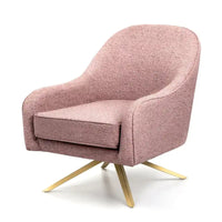 Fauteuil Club Pivotant en Cuir PU, Fauteuil de Salon, Fauteuil d'Appoint Rembourré