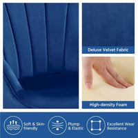 Yaheetech Fauteuil d'appoint moderne en velours à dossier incurvé plissé pour salon