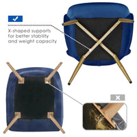 Yaheetech Fauteuil d'appoint moderne en velours à dossier incurvé plissé pour salon