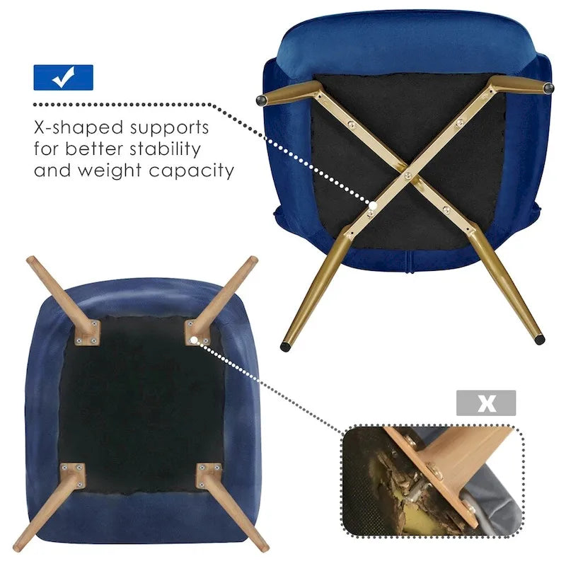 Yaheetech Fauteuil d'appoint moderne en velours à dossier incurvé plissé pour salon