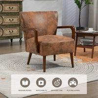 Chaises modernes dans le salon, fauteuils à ossature en bois