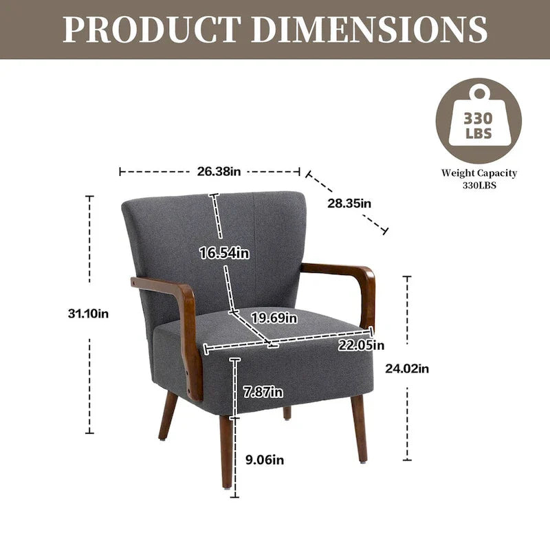 Chaises modernes dans le salon, fauteuils à ossature en bois