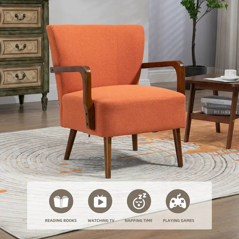 Chaises modernes dans le salon, fauteuils à ossature en bois