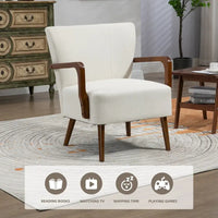 Chaises modernes dans le salon, fauteuils à ossature en bois