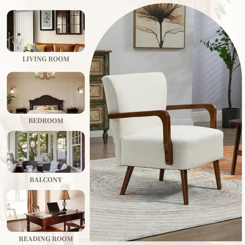 Chaises modernes dans le salon, fauteuils à ossature en bois