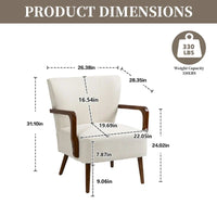 Chaises modernes dans le salon, fauteuils à ossature en bois