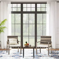 Whizmax Ensemble de mobilier de patio 3 pièces - Canapé sectionnel d'intérieur/extérieur en rotin, ensemble de conversation bistro pour jardin, balcon, arrière-cour, porche, pelouse