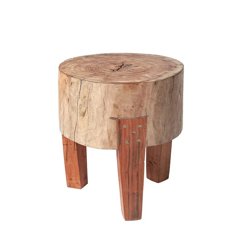 Asco tabouret rustique en bois récupéré massif