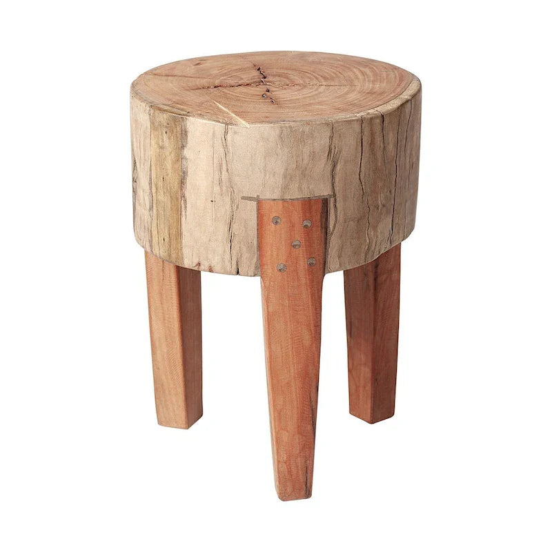 Asco tabouret rustique en bois récupéré massif