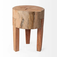 Asco tabouret rustique en bois récupéré massif