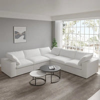Canapé d'angle modulable convertible, canapé d'angle 5 places avec oreillers, 2 x 120,45 canapé minimaliste pour salon