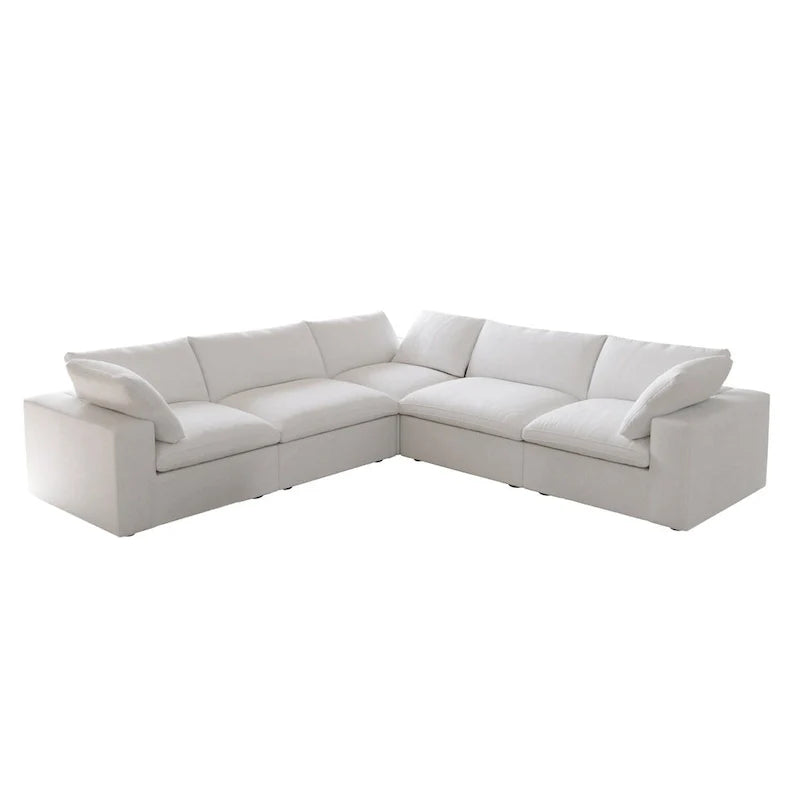 Canapé d'angle modulable convertible, canapé d'angle 5 places avec oreillers, 2 x 120,45 canapé minimaliste pour salon