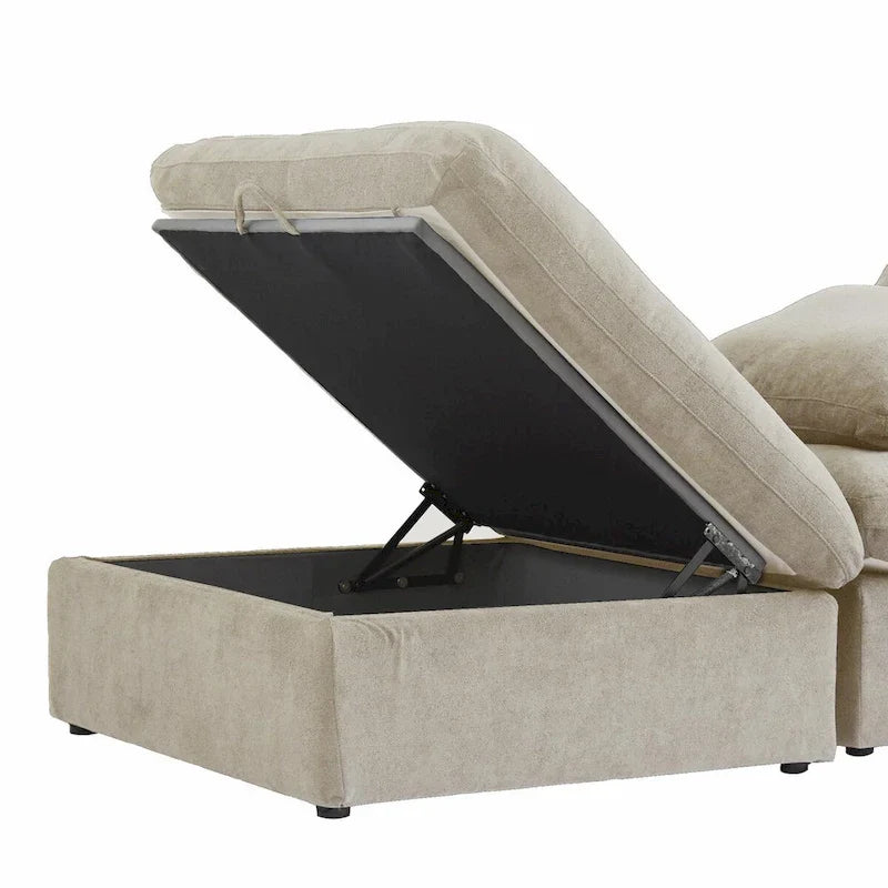 Canapé d'angle modulable convertible, canapé d'angle 5 places avec oreillers, 2 x 120,45 canapé minimaliste pour salon