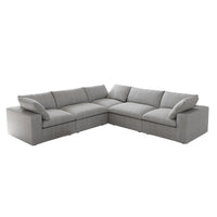 Canapé d'angle modulable convertible, canapé d'angle 5 places avec oreillers, 2 x 120,45 canapé minimaliste pour salon
