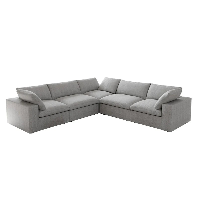 Canapé d'angle modulable convertible, canapé d'angle 5 places avec oreillers, 2 x 120,45 canapé minimaliste pour salon