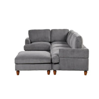 Canapé sectionnel modulable avec ottoman sectionnel d'angle en forme de L